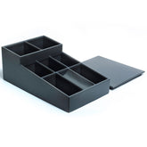 Gray Leatherette Coffee Condiment Organizer